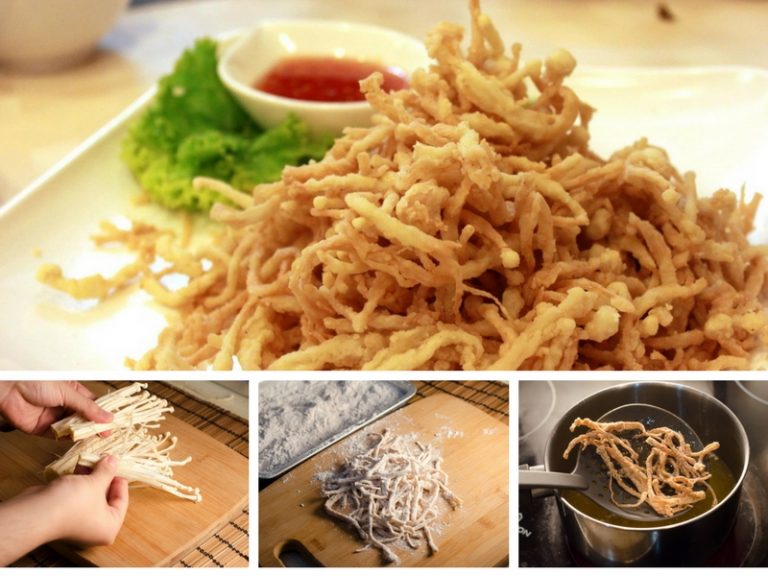 Resipi Cendawan Enoki Goreng Yang ‘Crunchy’ dan Mudah Disediakan!