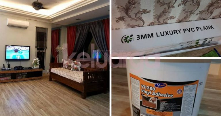 Kos Pasang Lantai Kayu Vinyl Rupanya Tak Sampai RM1000 Pun,  Senang Pulak Tu!