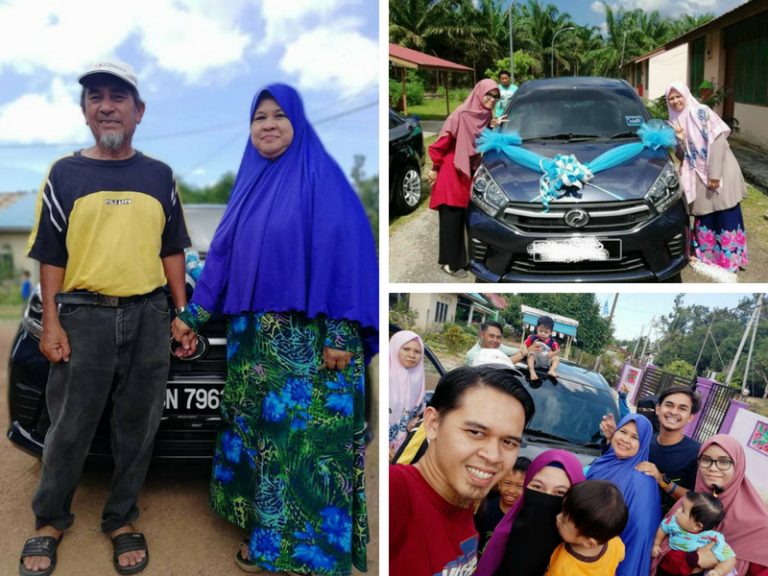 “Ayah Susah Menangis Tapi Kali Ini Menitis Juga Air Mata”. Terharu Gara-Gara Anak Dan Menantu ‘Tong Tong ‘ Duit Beli Kereta Baru Untuknya.