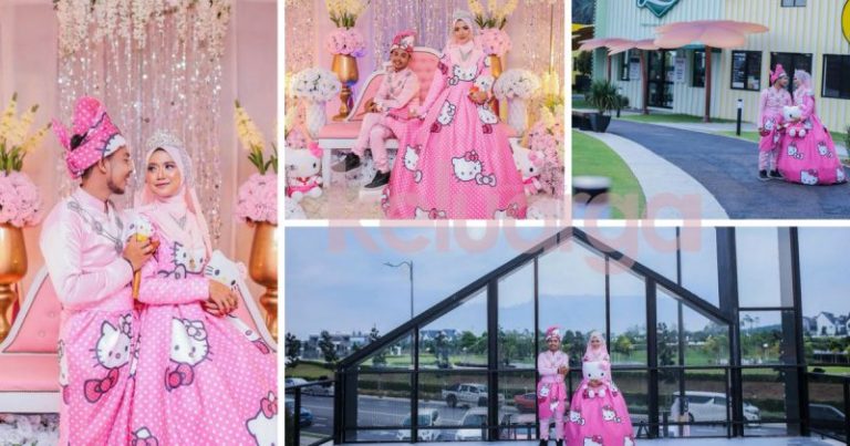 Ini Rupanya Disebalik Kisah Viral Baju Pengantin Hello Kitty. Bukan Pilihan Pengantin Perempuan Tapi…