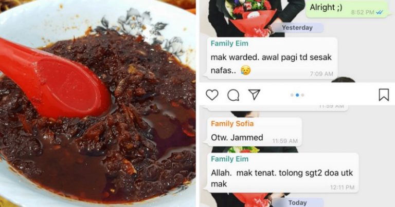 “Mak Tahu Tak Dapat Jumpa Buat Kali Terakhir, Sebab Tu Sebelum ‘Pergi’ Dia Masak Sambal Ikan Bilis Untuk  Aku Lepas Rindu. Allahu, Sebaknya!