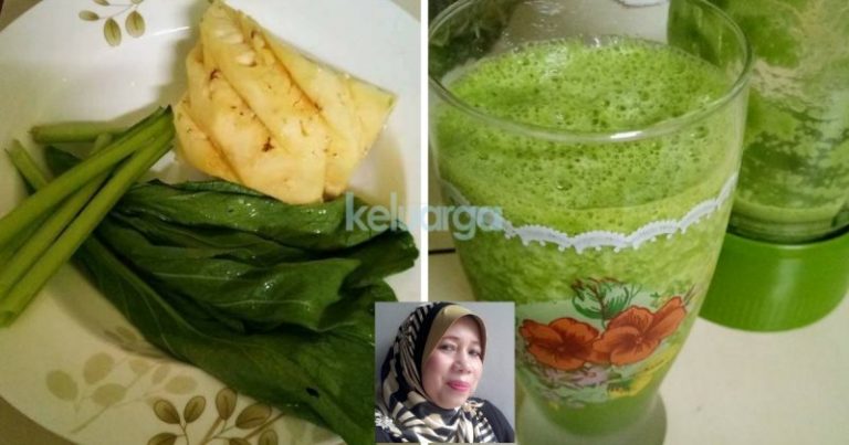 Buat Jus ‘Potong’ Kolesterol Semudah Cara Wanita Ini. Hanya Guna Nenas & Sawi Saja. Wow Kena Cuba Ni!