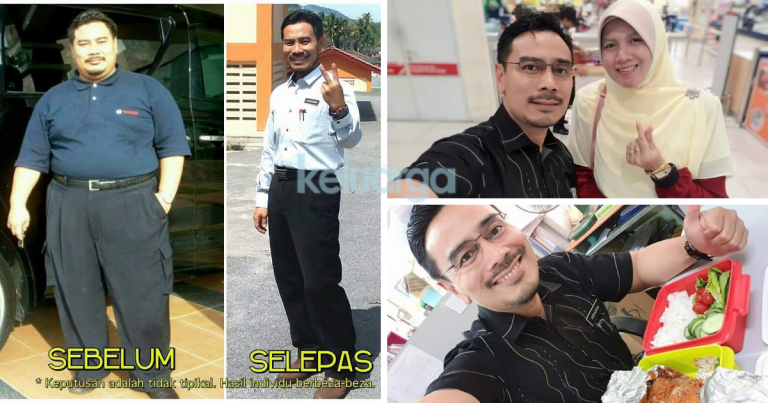 Dulu Berat 130kg Kini 65kg Berkat Isteri Konsisten Bekalkan Makanan Setiap Hari & Amal Diet Suku Suku Separuh
