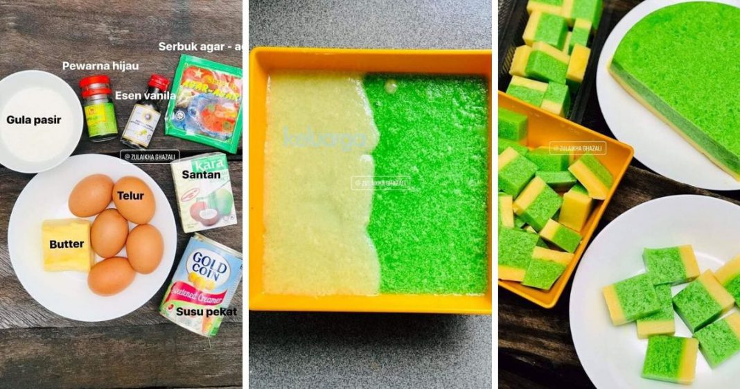 Puding Lumut Butter Lemak Manis Terlajak Sedap. Mudah Pula