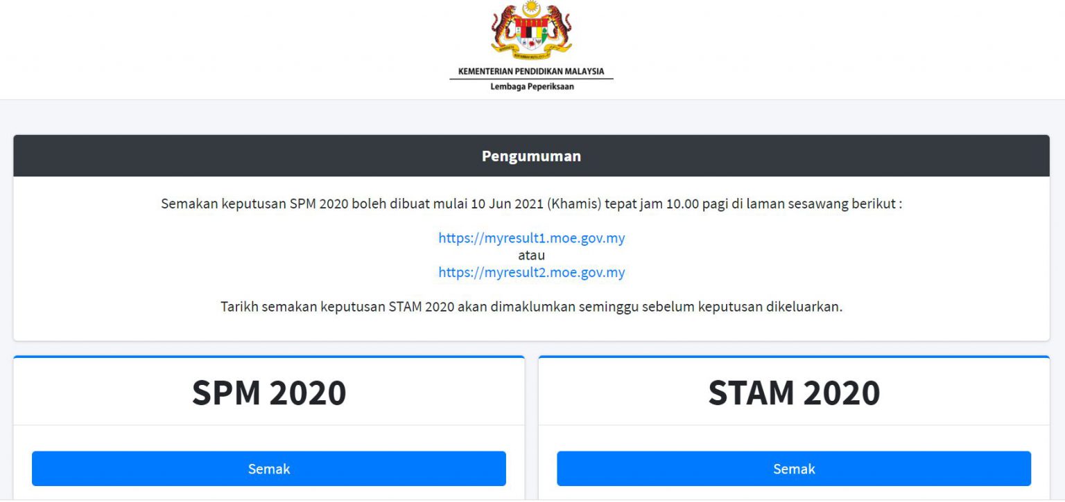 Keputusan SPM 2020 Umum Jam 10 Pagi Ni, Begini Panduan Untuk Semak