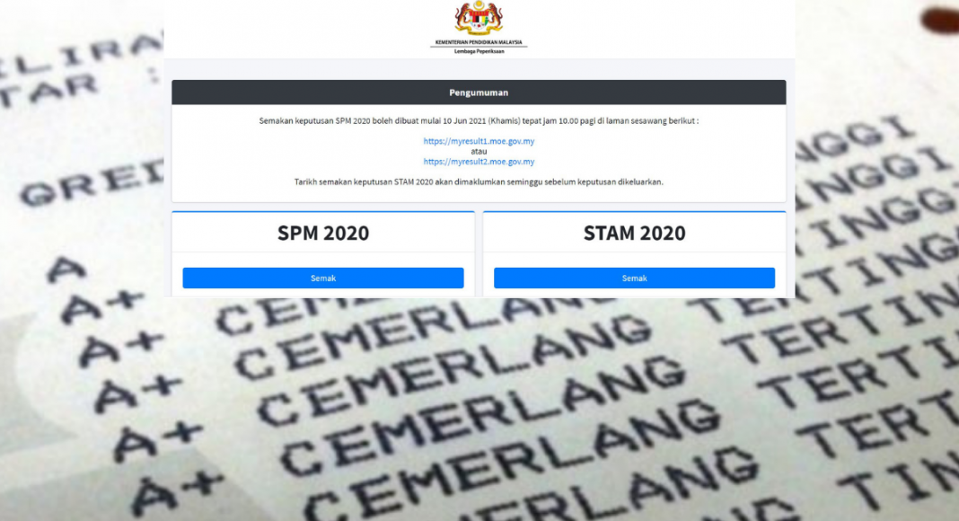 Keputusan SPM 2020 Umum Jam 10 Pagi Ni, Begini Panduan Untuk Semak