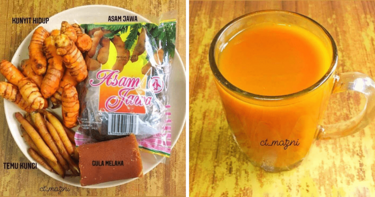 Hilangkan Rasa Tak Bermaya & Badan Lemau Dengan Air Jamu Asam Kunyit, Resipi Yang Banyak Khasiat Mudah Nak Buat!