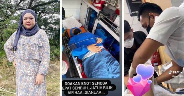 Enot Patah Kaki & Lutut Retak Akibat Jatuh Di Bilik Air. Mohon Didoakan Segera Sembuh!
