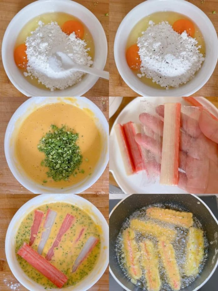 Buat Sendiri Crab Stick Celup Tepung Lagi Puas Hati. Sekali Rasa Pasti