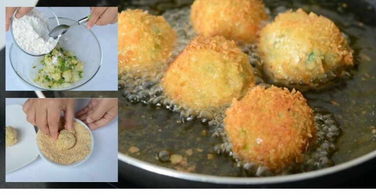 Resipi Bebola Kentang Inti Ayam Pop Corn, Kudapan Minum Petang Seisi Keluarga