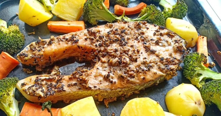 Resipi Pantang Moden, Blackpaper Roasted Salmon, Sedap Terlebih!