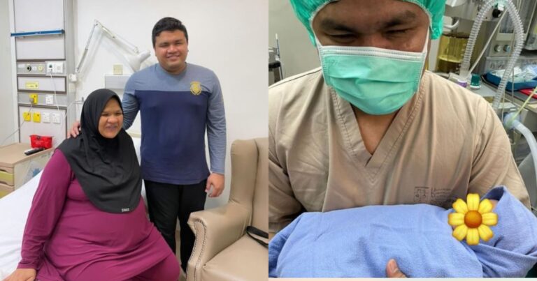 Tahniah! Azmi Saat Timang Bayi Perempuan, Luah Rasa Syukur Anak Isteri Sihat!