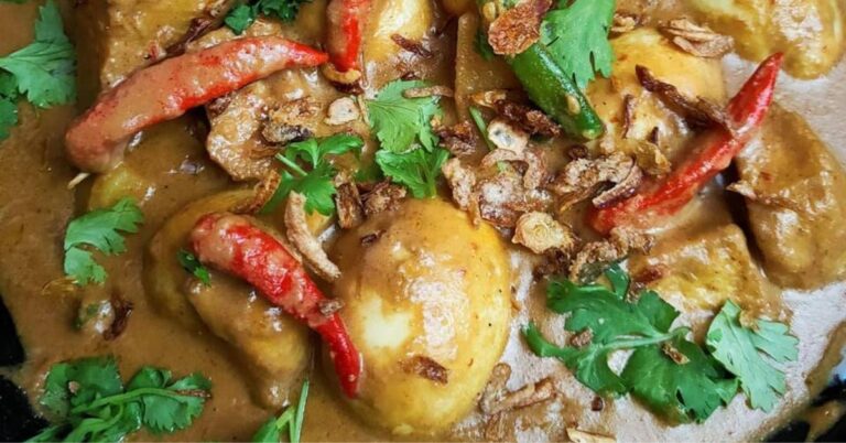 Resipi Kurma Telur Bersama Kentang & Tauhu, Kuah Pekat & Likat, Ini Yang Buat Sedap Makan