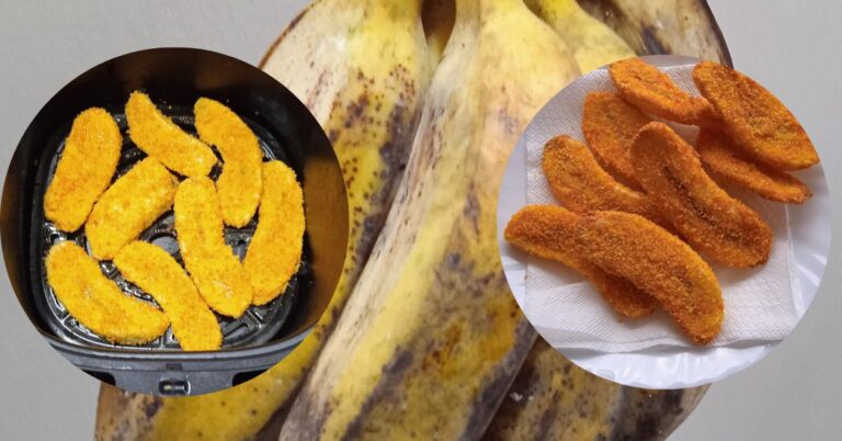 Pisang Goreng Rangup Di Luar, Lembut, Lemak Manis Di Dalam, Masak Guna Air Fryer