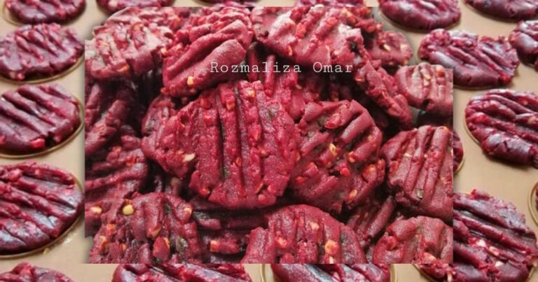 Biskut Red Velvet Crunchy, Rangup Bila Dimakan, Guna Sukatan Sudu