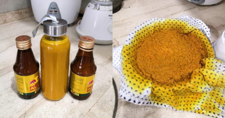 Amalan Terbaik Dalam Pantang, Minum Jus Kunyit Homemade, Pekat Lagi Bagus!