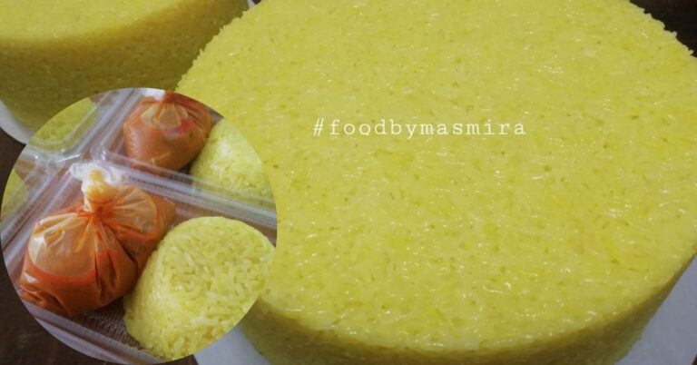 Resipi Buat Pulut Kuning Cantik ‘Merelit, Rasa Lembut, Berlemak
