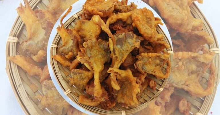 Cendawan Celup Tepung Rangup, Garing & Tak Serap Minyak, Boleh Ikut Sukatan Tepung Ini