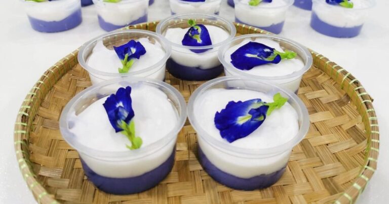 Resipi Tepung Pelita Bunga Telang, Warna Biru Asli Kuih Menambat Selera