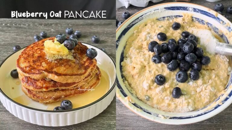 Resepi Blueberry Oat Pancake, Breakfast Mudah Dan Pantas