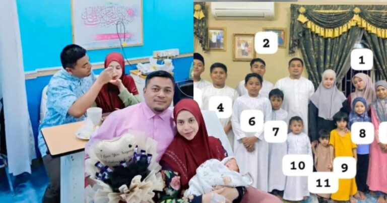 “Anak Pembawa Rezeki” 19 Tahun Kahwin, Pasangan Suami Isteri Tular Timang Anak Ke-12!