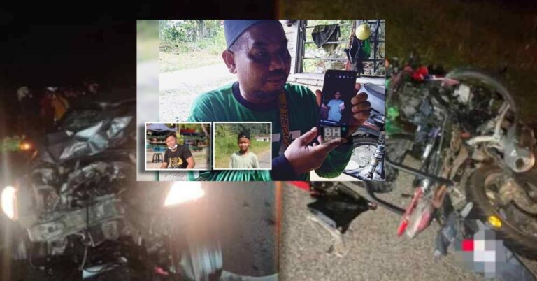 Tragedi Aidiladha, Bapa Hampir Pengsan Lihat Jasad Kaku Dua Anak, Motosikal Bertembung Kereta