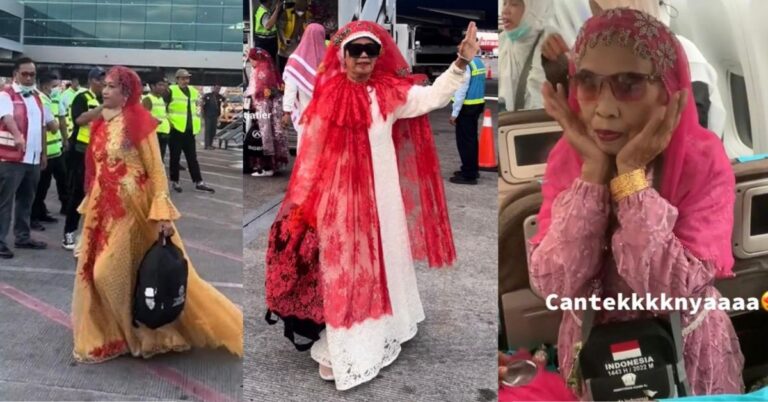 Jemaah Haji Indonesia Bergaya Sakan Balik Dari Mekah Macam Nak Pergi ‘Fashion Show’ Milan