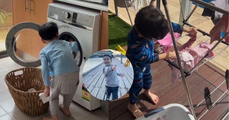 Isaac Tak Kekok Buat Kerja Rumah, Bagus Didikan Zahirah & Aiman Pada Anak!