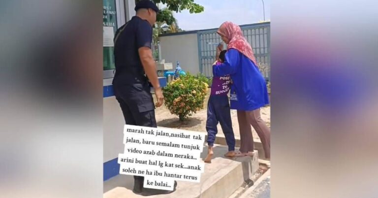 Ibu Bawa Anak Ke Balai Polis, Biar Jadi Pengajaran Sebab Selalu Ganggu Rakan Sekolah