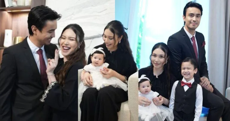 Pertama Kali Kongsi Foto Sekeluarga, Zahirah Macwilson & Aiman Hakim Dipuji Wargamaya. “Perfect Family”