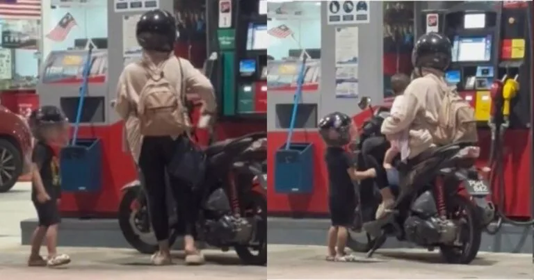 “Follow Jauh Tak Nak Dia Takut” Ibu Kendong Bayi Isi Minyak Waktu Malam Buat Ramai Tersentuh Hati!