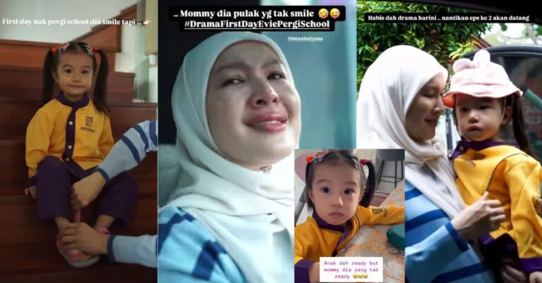Anak Sulung Masuk Sekolah, Intan Ladyana Sebak,”Anak Mommy Dah Ready, Mommy Yang Tak Ready”