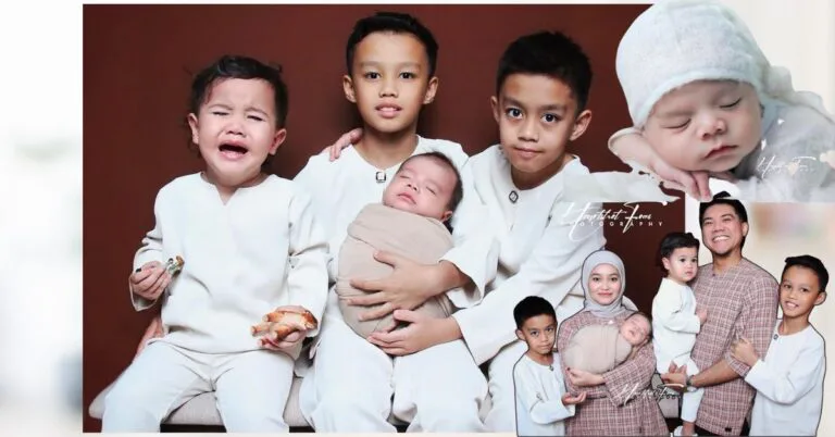 Personaliti Media Sosial, Intan Salleh Kongsi Gambar Famili, Gelagat Anak Ketiga Curi Perhatian