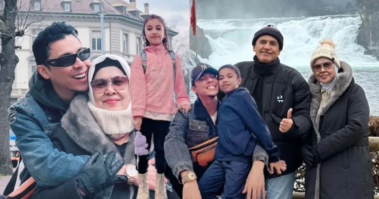Syamsul Yusof Kongsi Momen Percutian Dengan Anak & Ibu Ayah, Netizen Terharu Kembali Bersatu!