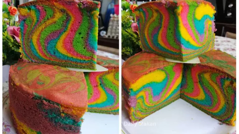 Kek Planta Rainbow Tanpa Baking Powder, Ini Rahsia Chef Buat Jadi Gebu!