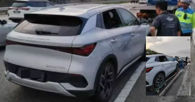 SUV Elektrik Tiba-tiba Berhenti Di Lebuh Raya, Keluarga Trauma Insiden Mengejut