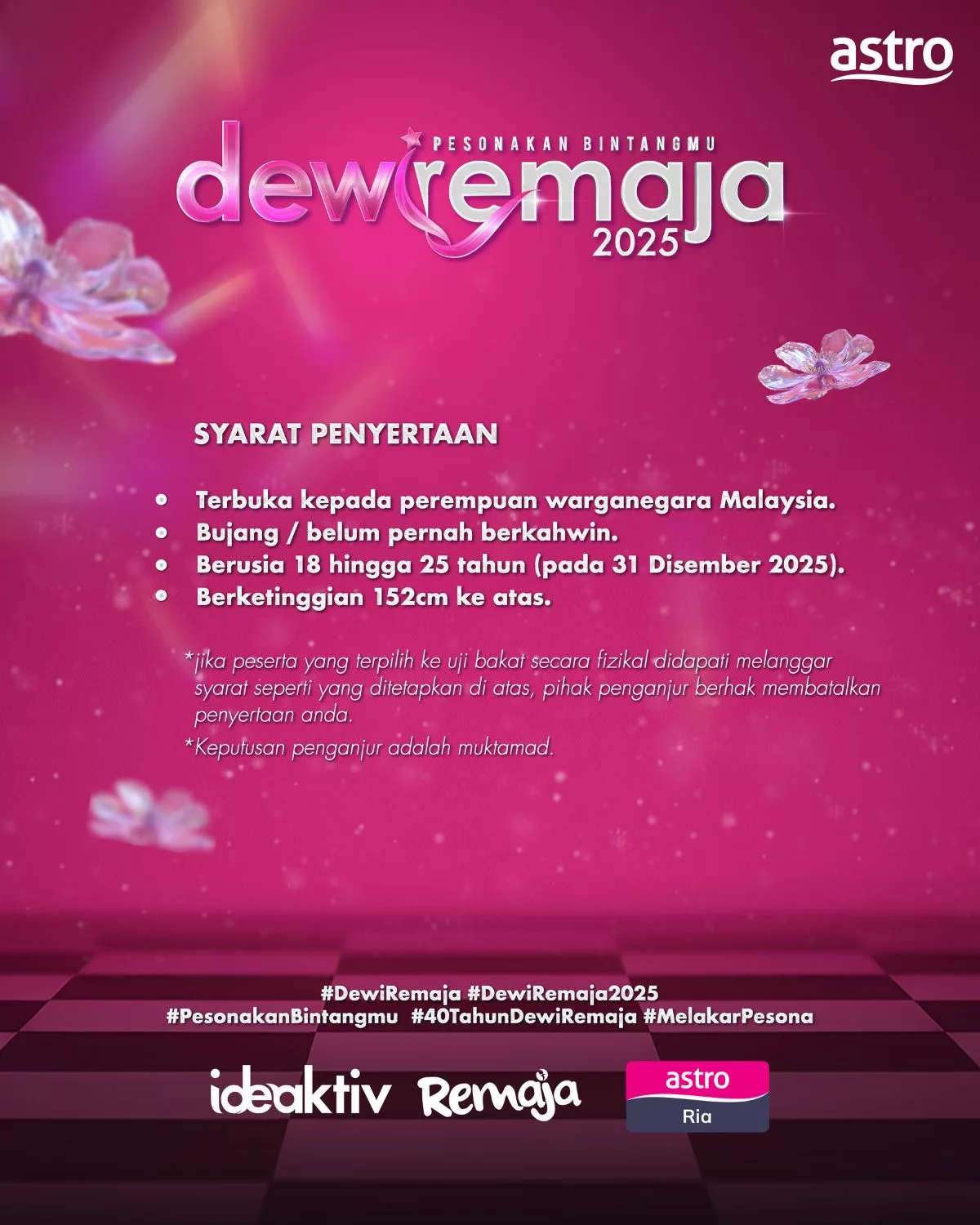Dewi Remaja 2025 Memulakan Pencarian, Legasi 40 Tahun Terus Gemilang