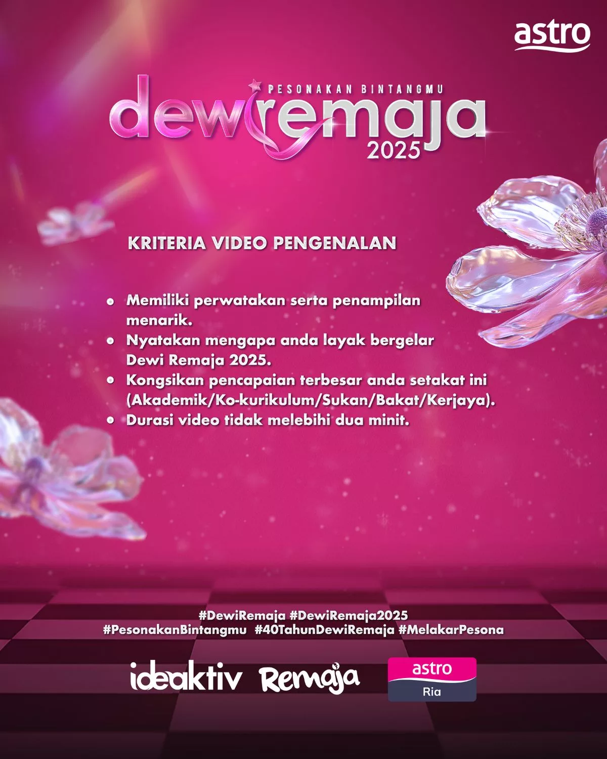 Dewi Remaja 2025 Memulakan Pencarian, Legasi 40 Tahun Terus Gemilang
