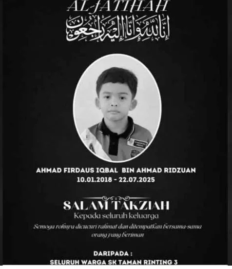 Kanak-kanak 7 Tahun Lemas Dalam Kolam Renang, Ahmad Firdaus Iqbal Akhirnya Pergi Jua