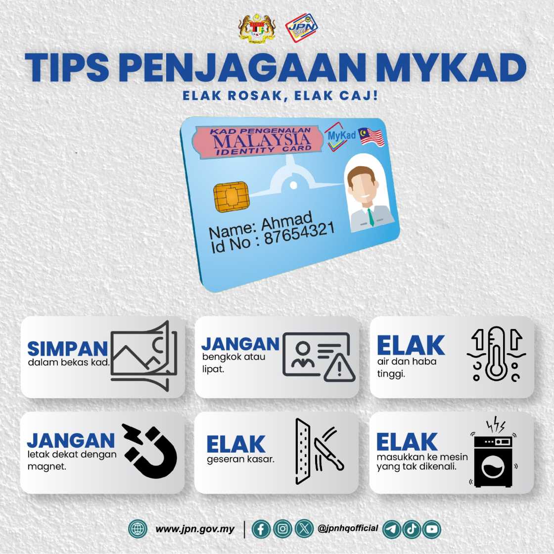 Risiko Cip Gagal Dibaca Untuk SARA RM100, JPN Galak Orang Ramai Ganti MyKad Lebih 10 Tahun