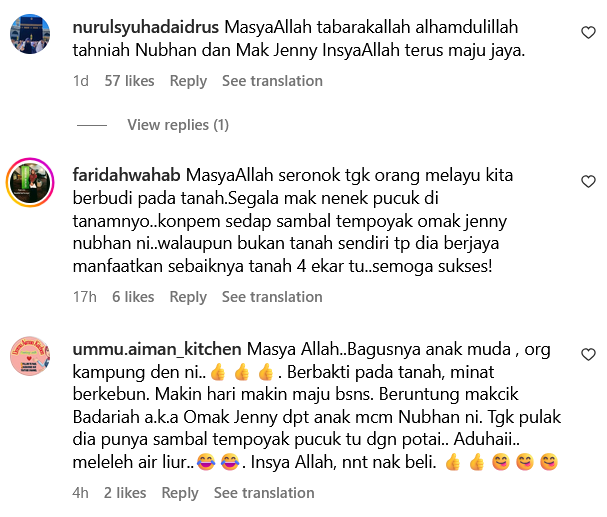 Nubhan Buka Ladang Empat Ekar, Mak Jenny Dah Boleh Buat Banyak Sambal Tempoyak Daun Kayu