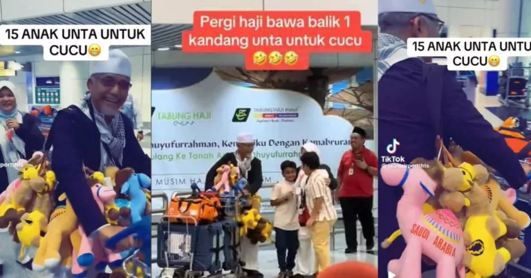 Jemaah Haji Lelaki Bawa Pulang ‘Sekandang’ Unta Untuk Cucu, Semua Dapat Habuan