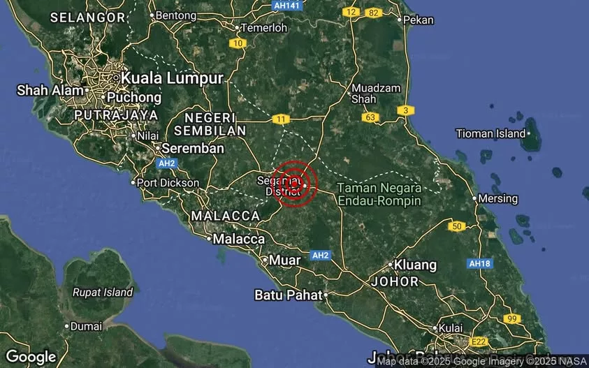 Gegaran Gempa Bumi Lemah Dikesan Di Segamat, Kerajaan Johor Nasihat Elak Struktur Tidak Kukuh 5 Gegaran Gempa Bumi Lemah Dikesan Di Segamat, Kerajaan Johor Nasihat Elak Struktur Tidak Kukuh