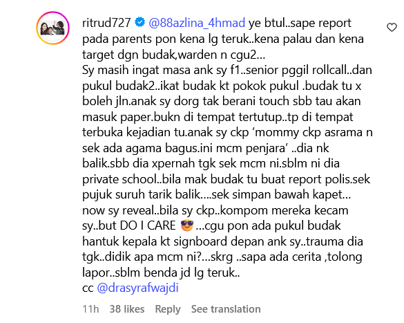 Rita Rudaini Dakwa Sekolah Sorok Kes Buli ‘Bawah Karpet’-“Pelajar Senior Pukul, Ikat Pelajar Di Pokok..”
