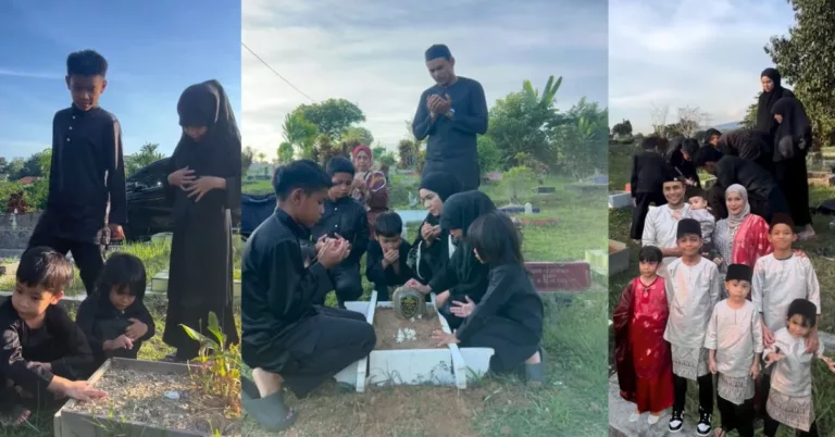 Anak Bongsu Genap Setahun, Zaquan Adha, Ayu Raudhah Ziarah Pusara- “Selamat Ulang Tahun, Anak Syurgaku…”