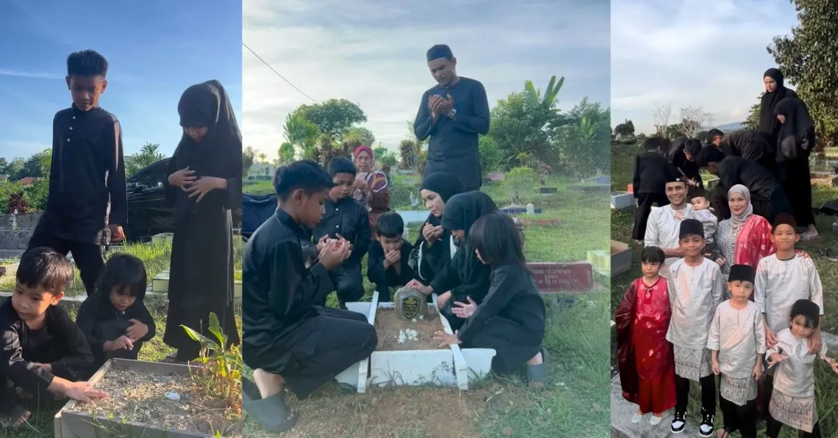Anak Bongsu Genap Setahun, Zaquan Adha, Ayu Raudhah Ziarah Pusara- "Selamat Ulang Tahun, Anak Syurgaku…"