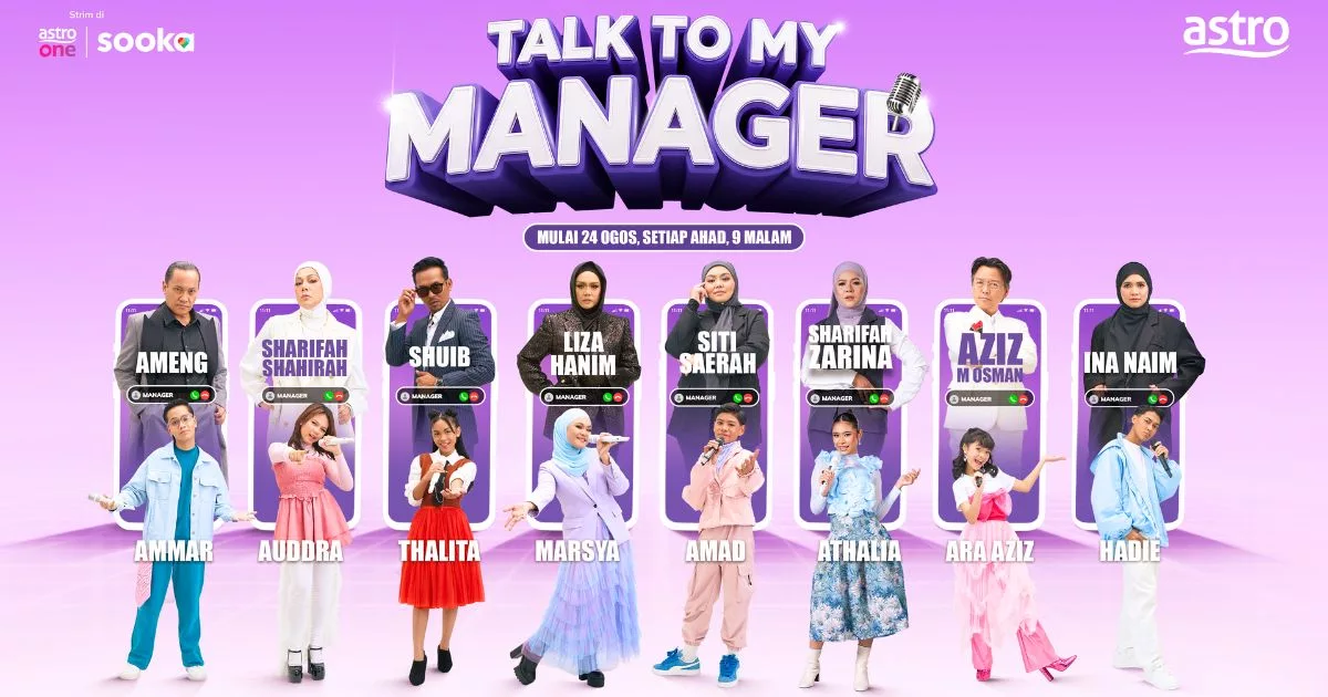 Talk To My Manager, Bakal Gegarkan Dunia Seni. Program Realiti Gabung Pasangan Ibu Ayah & Anak Selebriti 24 Talk To My Manager, Bakal Gegarkan Dunia Seni. Program Realiti Gabung Pasangan Ibu Ayah & Anak Selebriti
