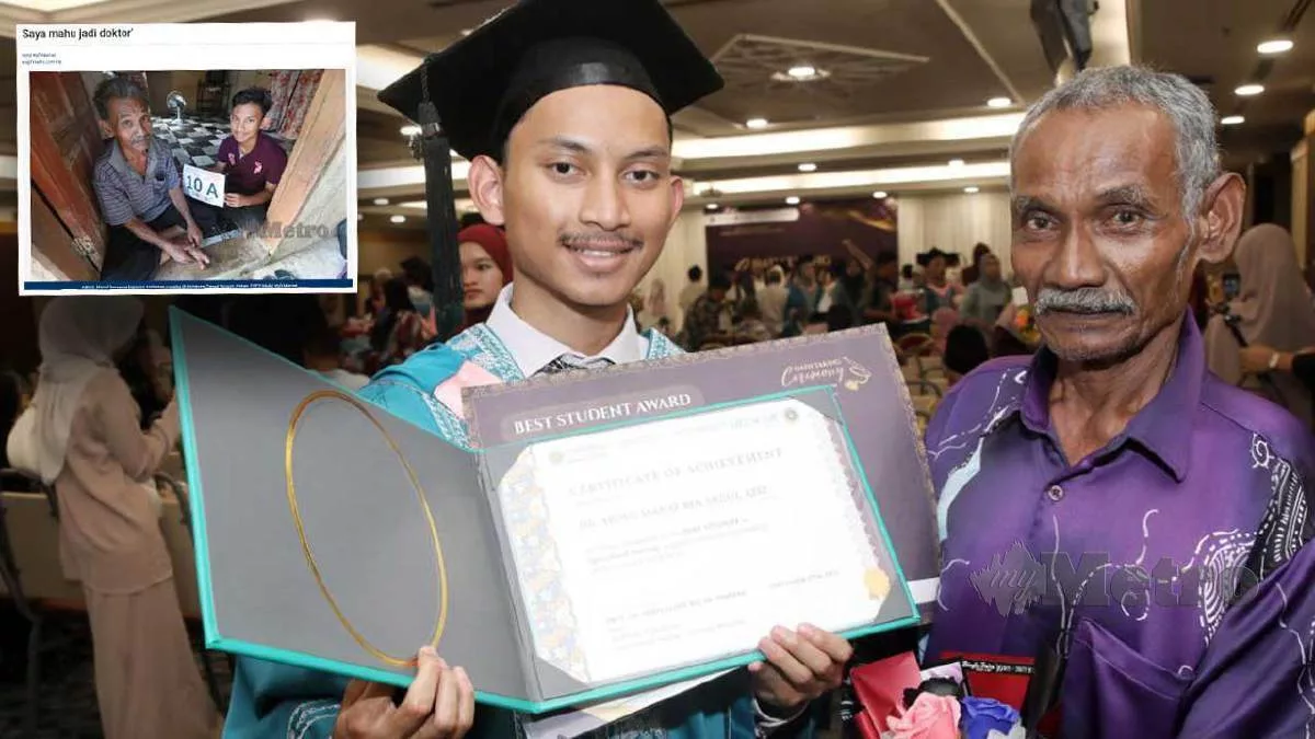 Pelajar Miskin Tunai Janji Pada Ayah Jadi Doktor, Buktikan Anak Yang Tinggal Di PPR Pun Boleh Berjaya