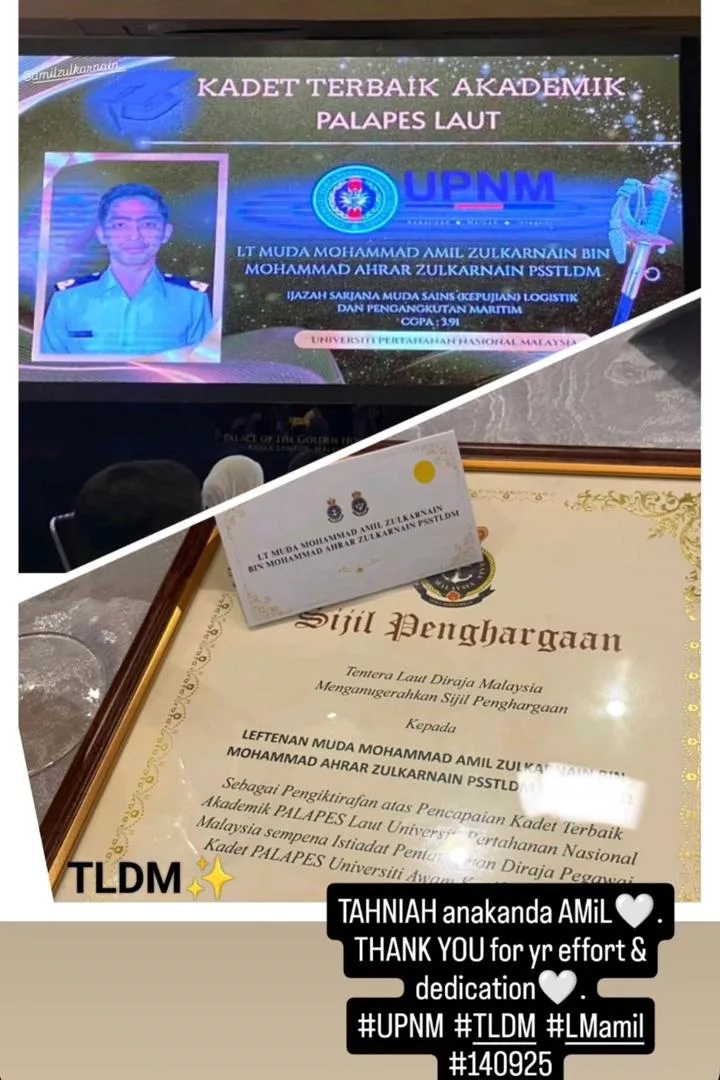 Azian Mazwan Sapuan Syukur, Bangga, Anak Lelaki Bergelar Leftenan Muda Angkatan Tentera Malaysia 