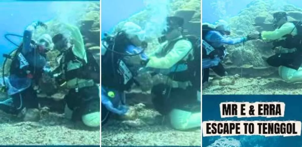 Raya Underwater Erra Fazira, Momen Rare & Menyentuh Hati Di Dasar Laut